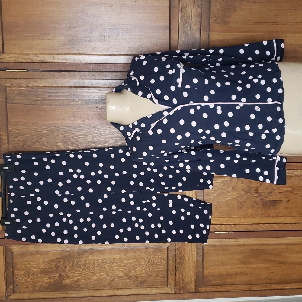 Kate Spade NWOT Polka Dot DREAM A LITTLE DREAM Pajama Lounge Set Sz S
